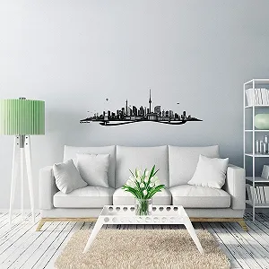 Наклейка на стіну Wandkings Berlin Skyline (з річкою) 120 x 36 см Чорна synthetic.ua - Фото 1