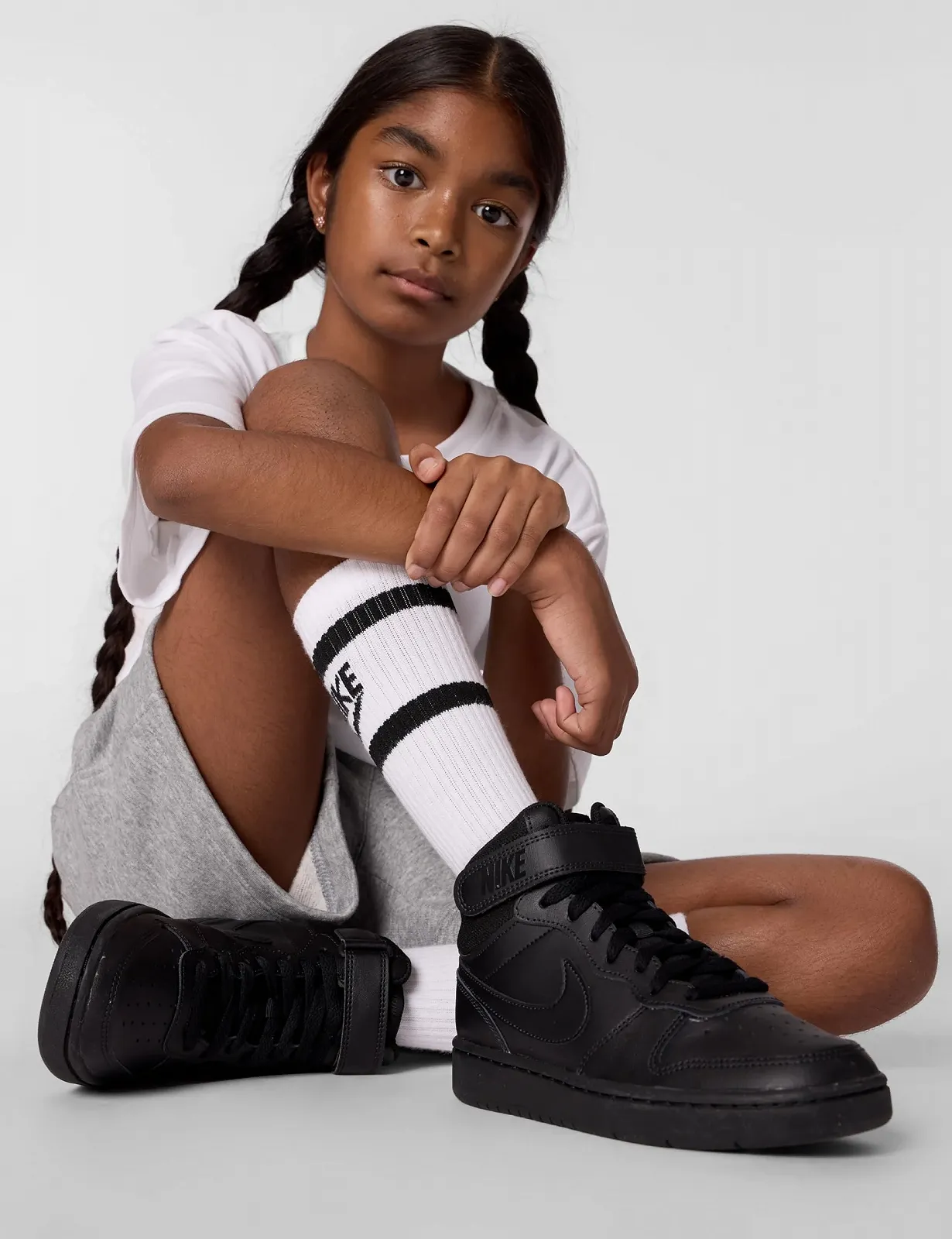 Кроссовки NIKE Court Borough Mid 2 GS детские, фото №2