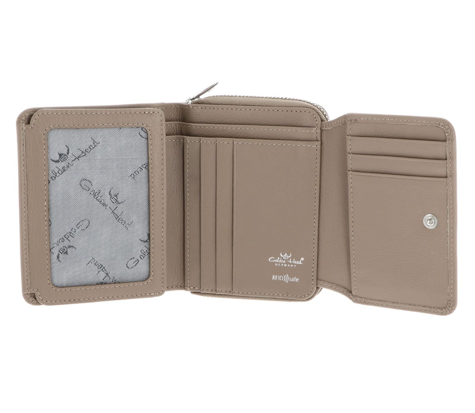 Кошелек на молнии Golden Head Madrid RFID Protect Taupe, Taupe, стандартный размер, фото №2