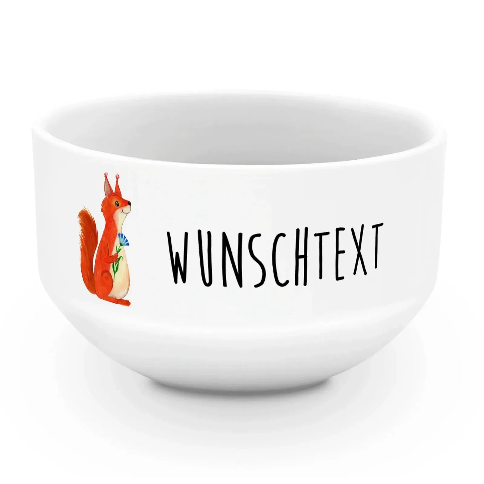 Миска для завтрака Mr. & Mrs. Panda Персонализированная Белка Цветок, фото №1