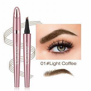 Олівець для брів 3D Magic Micro 4 Fork Tip Waterproof 01# Light Coffee synthetic.ua - Фото 1