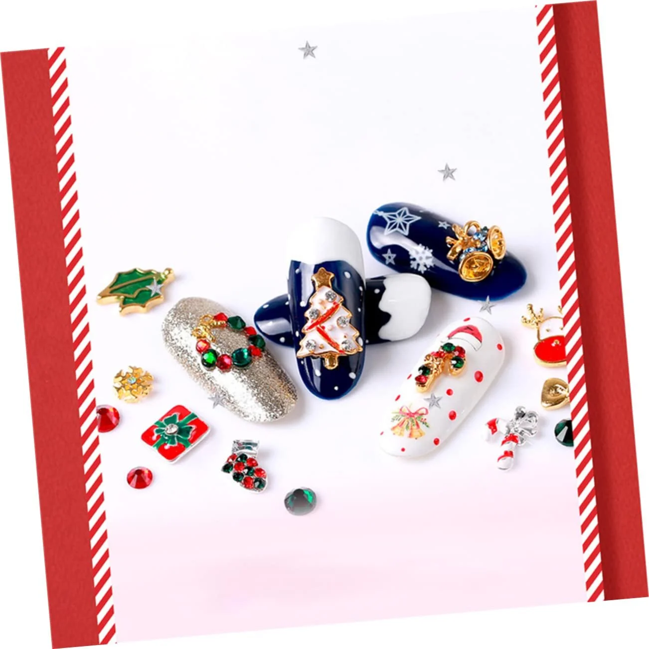 Прикраса для ногтей Рождественская, Аксессуар для маникюра, Прочная и Легкая, Креативная и Милая, Подходит для женщин и девушек, фото №7