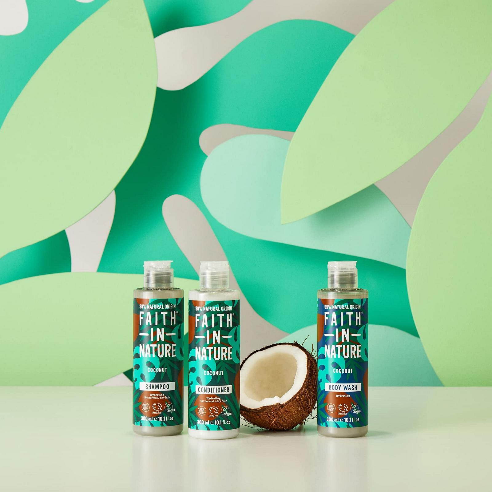 Гель для душу Faith In Nature Natural Coconut зволожувальний 300 мл, фото №7