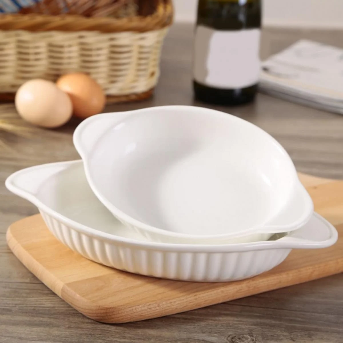 Керамічна форма для випікання VANZACK овальна з подвійними ручками, фото №3