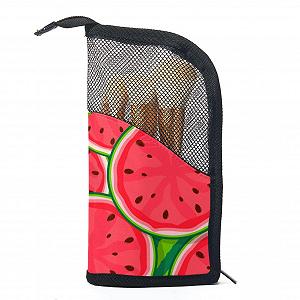 Набор кистей для макияжа с косметичкой Nahtlose Musterwassermelone, 12 шт. - Фото 1