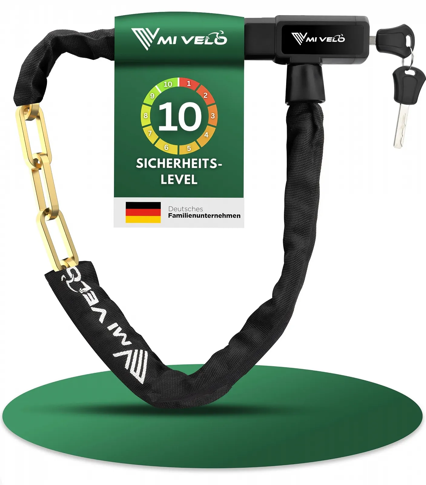 Велосипедный замок цепной MIVELO 8 мм x 85 см, фото №1 Велосипедный замок цепной MIVELO 8 мм x 85 см, фото №1