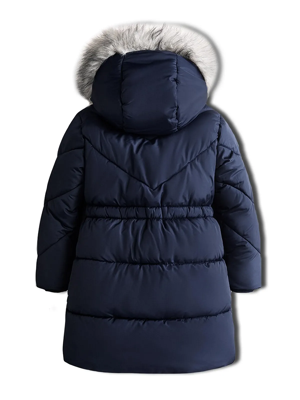 Зимова куртка з капюшоном Sunny Sprout для дівчат Довга стьобана куртка на підкладці з флісу та вітрозахисними рукавами, фото №3