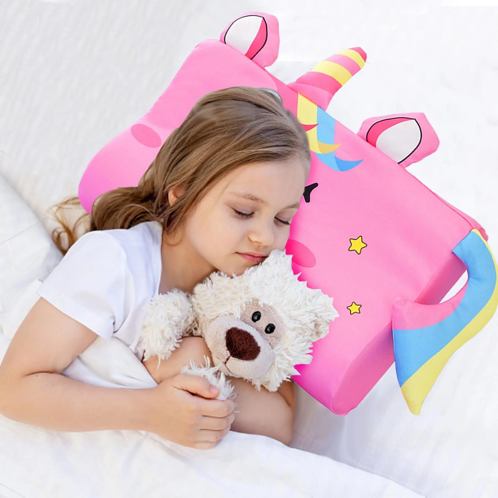 Подушка LUKIUP Schlummerkids Snooze Kids Дышащая Комфорт Пена с эффектом памяти 45 x 27 см (Unicorn), фото №7