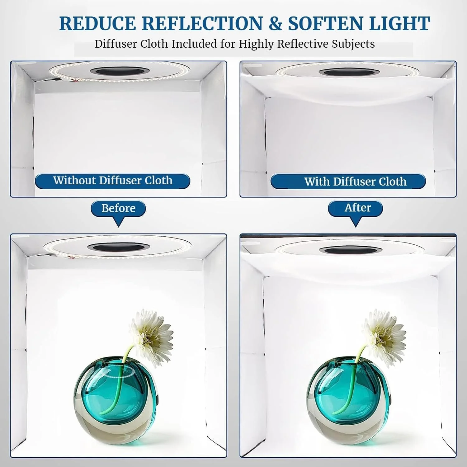 Фотобокс Puluz 2835 40 см / 3200-6500K / CRI 95 / 6 двухсторонних фонов / Черный, фото №3 Фотобокс Puluz 2835 40 см / 3200-6500K / CRI 95 / 6 двухсторонних фонов / Черный, фото №3