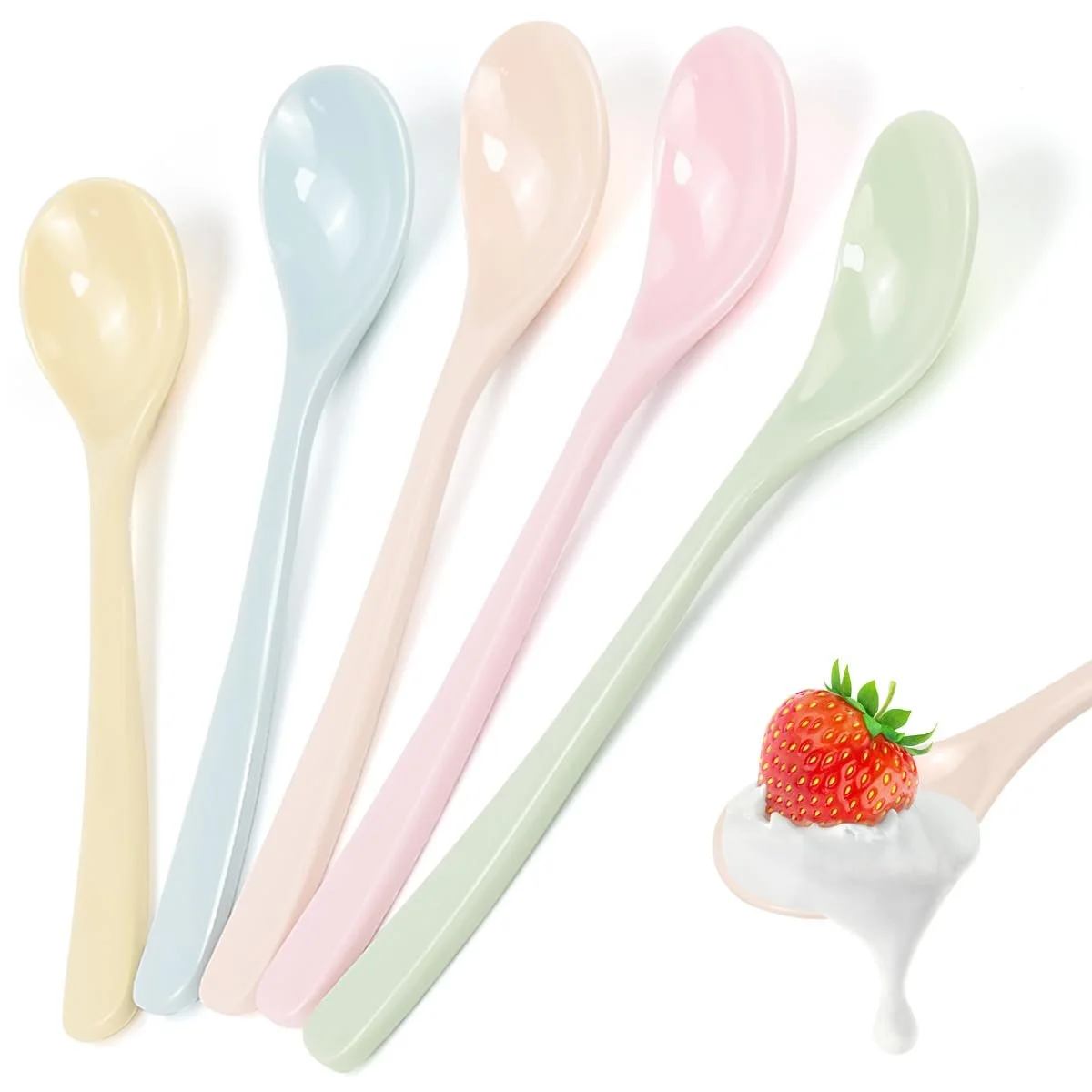 Набір з 5 ложок для яєць, багаторазові, фото №1