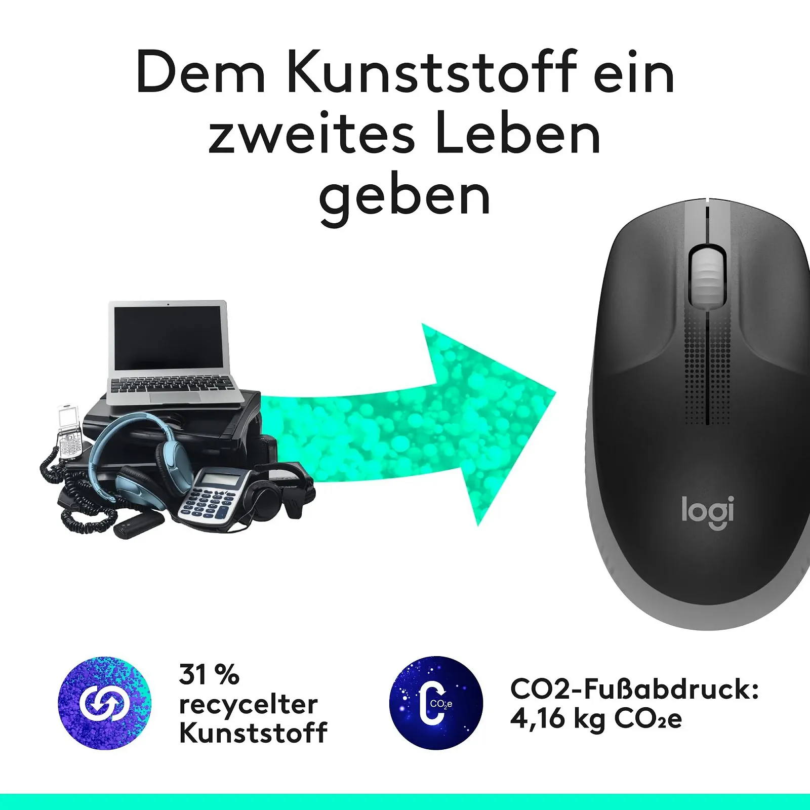 Миша Logitech M190 Бездротова Сіра, фото №4