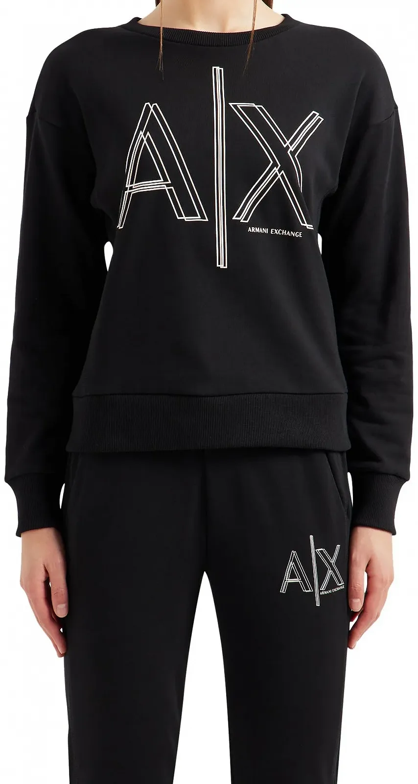 Жіночий світшот Armani Exchange Sustainable з двовимірним принтом логотипу, фото №3