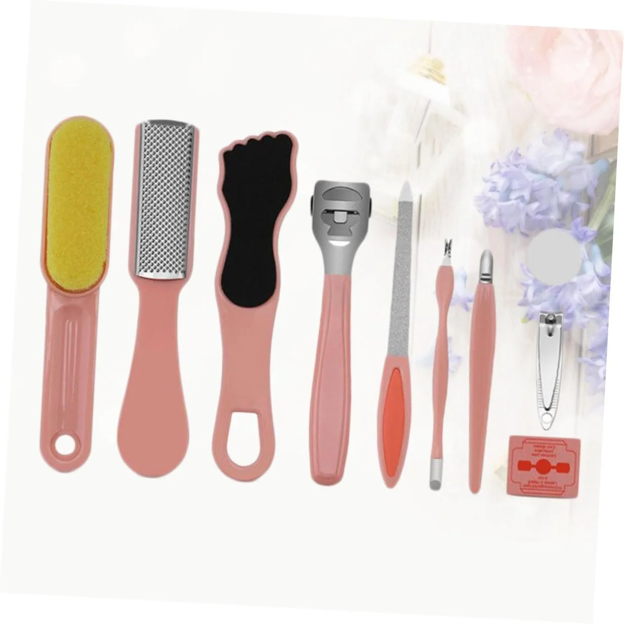 Набор инструментов для педикюра WRITWAA 10 штук, розовый, фото №6 Набор инструментов для педикюра WRITWAA 10 штук, розовый, фото №6