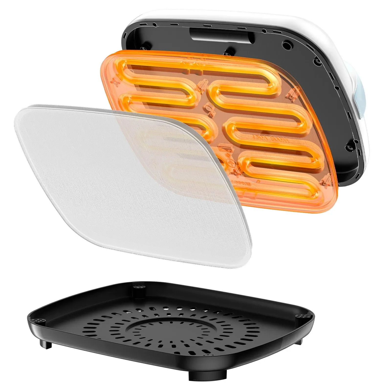 Термопрес VEVOR SS1210 портативний / 800 Вт / 341 х 276 мм / 205 ℃ / Автовимкнення / Білий-синій, фото №4