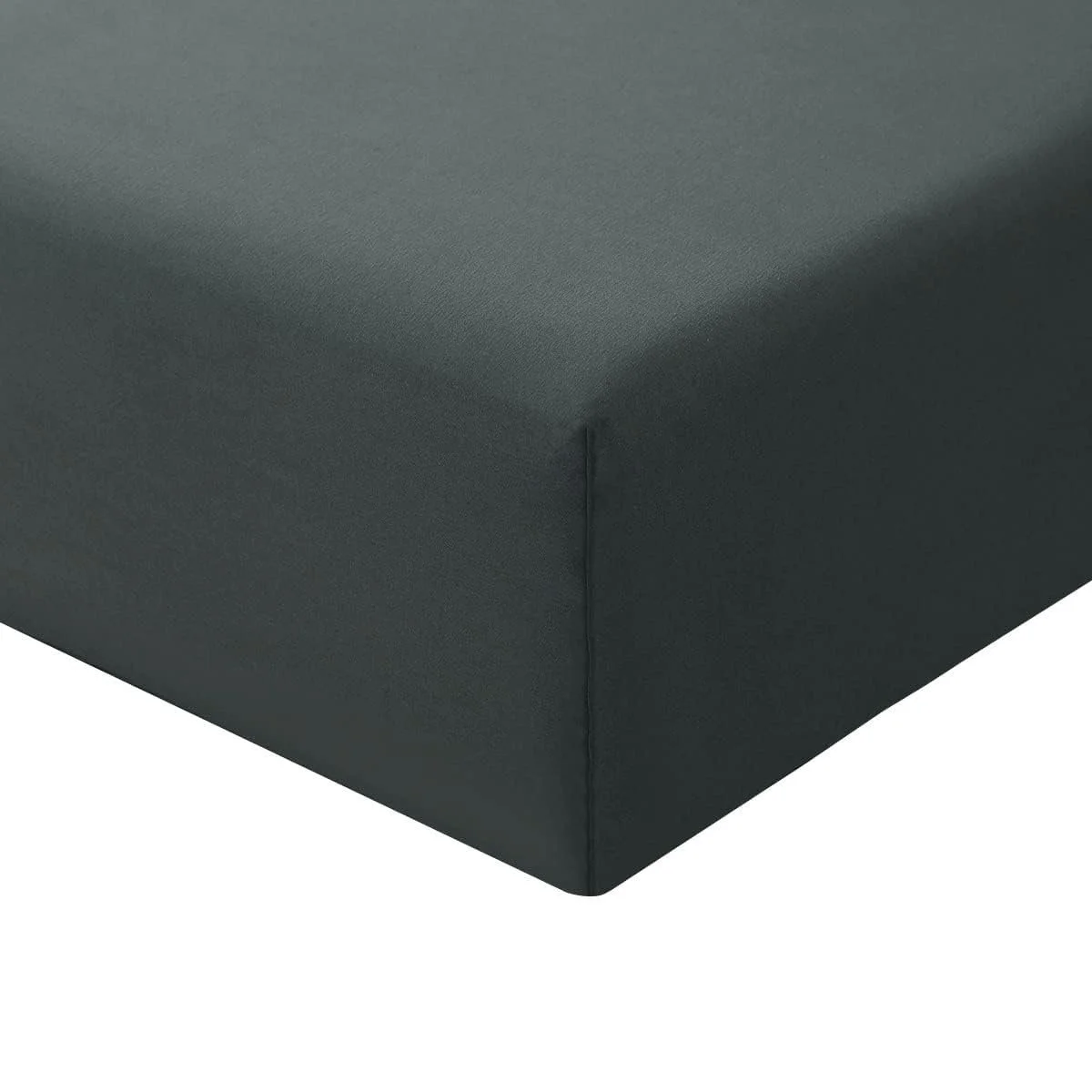 Простыня на резинке RUIKASI Microfibre, Oeko Tex, постельное белье, глубокий карман 30 см, антрацитово-серый, 180 x 200 см, фото №1