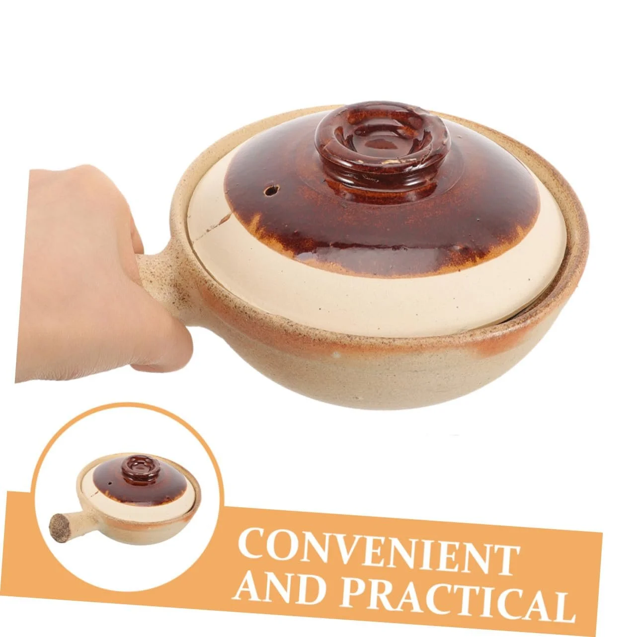 Ківш керамічний iplusmile з ручкою термостійкий антипригарний, фото №8