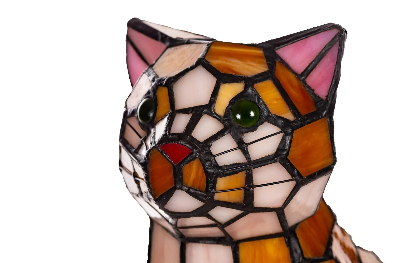 Настільна лампа-фігурка Birendy Tiff101 Кіт у стилі Тіффані, фото №5