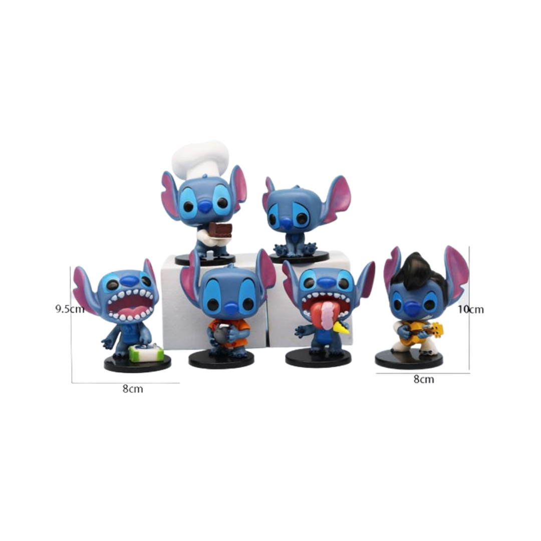 Набір фігурок Ліло і Стіч Lilo & Stitch дитячі іграшки 6 шт 10 см, фото №5