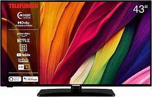 Купить Телевизор 43" Telefunken D43U551X1CWI / 4K Ultra HD / LED / 50 Гц / Smart TV / Wi-Fi / Т2 / Черный - Фото 1 Телевизор 43" Telefunken D43U551X1CWI / 4K Ultra HD / LED / 50 Гц / Smart TV / Wi-Fi / Т2 / Черный - Фото 1