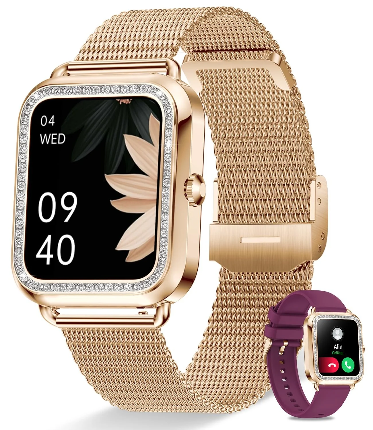 Смартгодинник жіночий з функцією телефону та голосовим помічником, 1.59-дюймовий HD-дисплей, фото №1 Смартгодинник жіночий з функцією телефону та голосовим помічником, 1.59-дюймовий HD-дисплей, фото №1