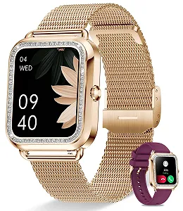 Смартгодинник жіночий з функцією телефону та голосовим помічником, 1.59-дюймовий HD-дисплей - Фото 1