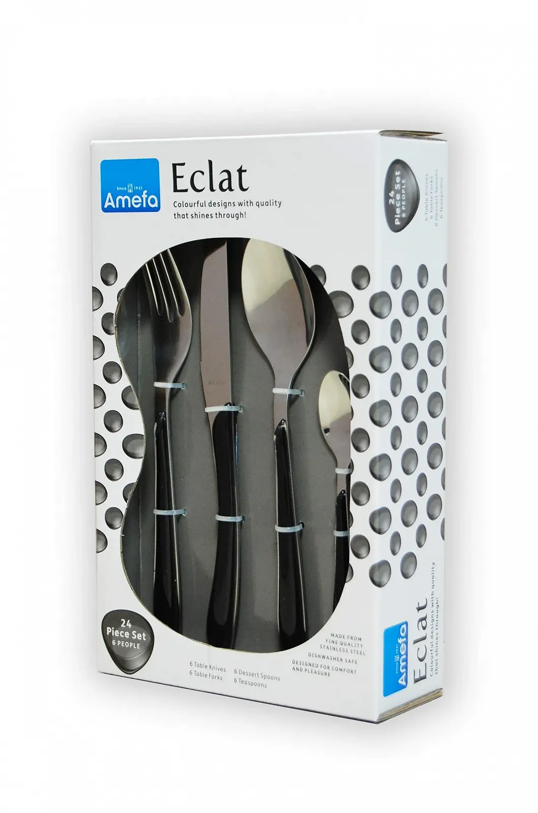 Набор столовых приборов Amefa Eclat 24 предмета, черный, фото №6 Набор столовых приборов Amefa Eclat 24 предмета, черный, фото №6