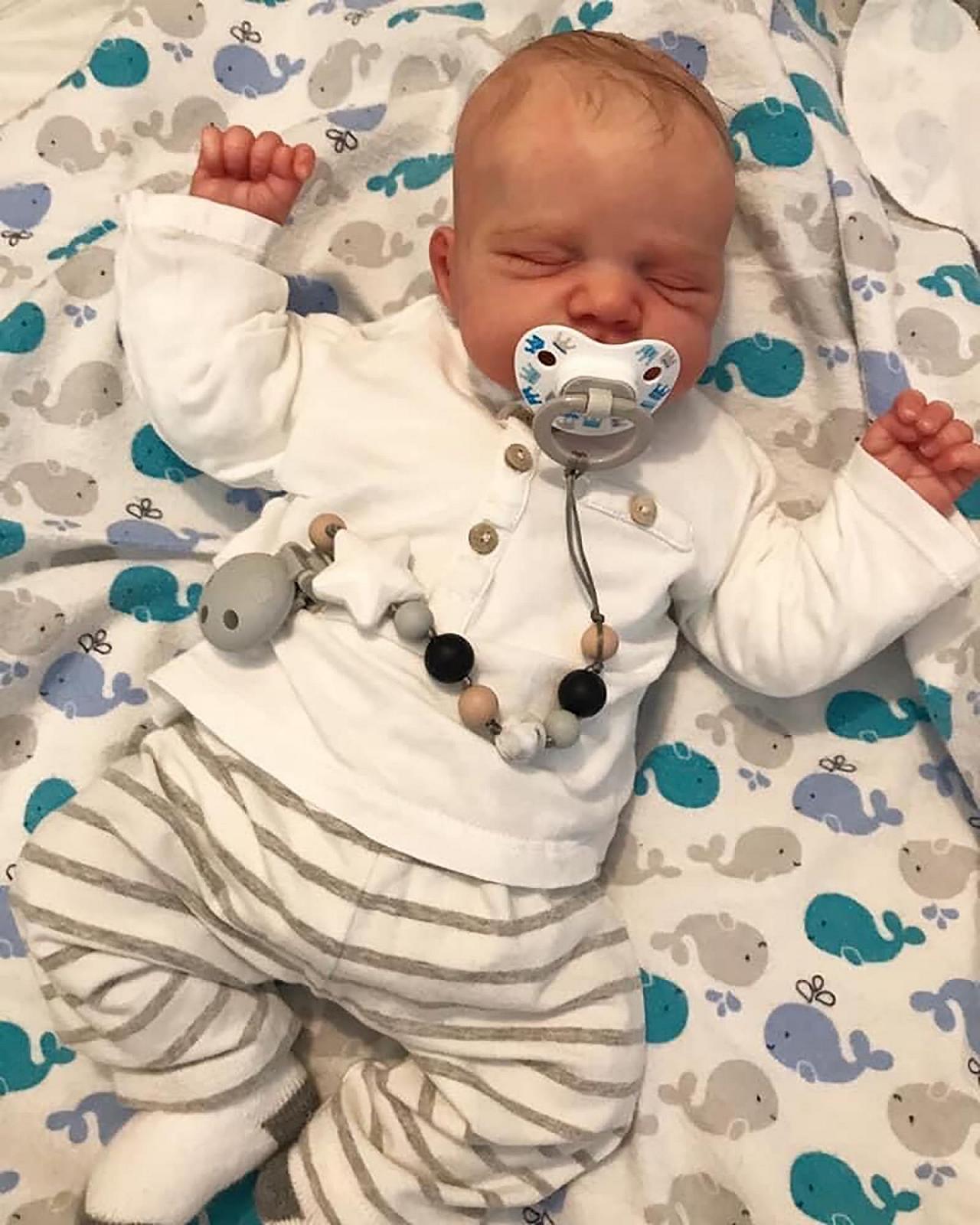 Кукла Anano Reborn Baby 18 дюймов Реалистичная Беби Реборн Силиконовая Кукла Мягкое Хлопковое Тело с Шапочкой на Пустышке, фото №1
