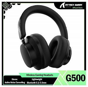 Навушники ATTACK SHARK G500 Black Hi-Res ANC BT5.3 Microphone - Фото 1