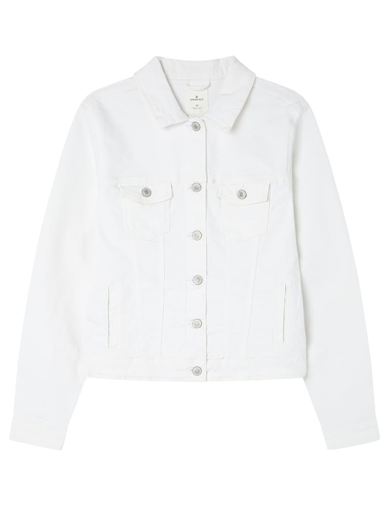 Джинсова куртка Springfield 5.t.b. Chaqueta Denim Колір Екрю, фото №1