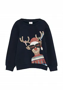 Свитшот s.Oliver для мальчиков 2156656 с прорезиненным рождественским мотивом - Фото 1