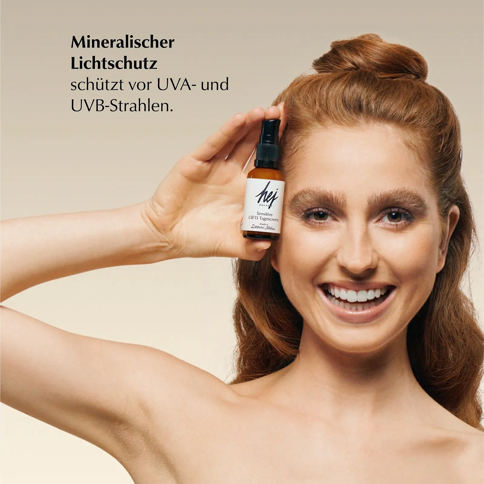 Денний крем HEJ ORGANIC Sensitive SPF15 з олією конопель 30 мл, фото №3