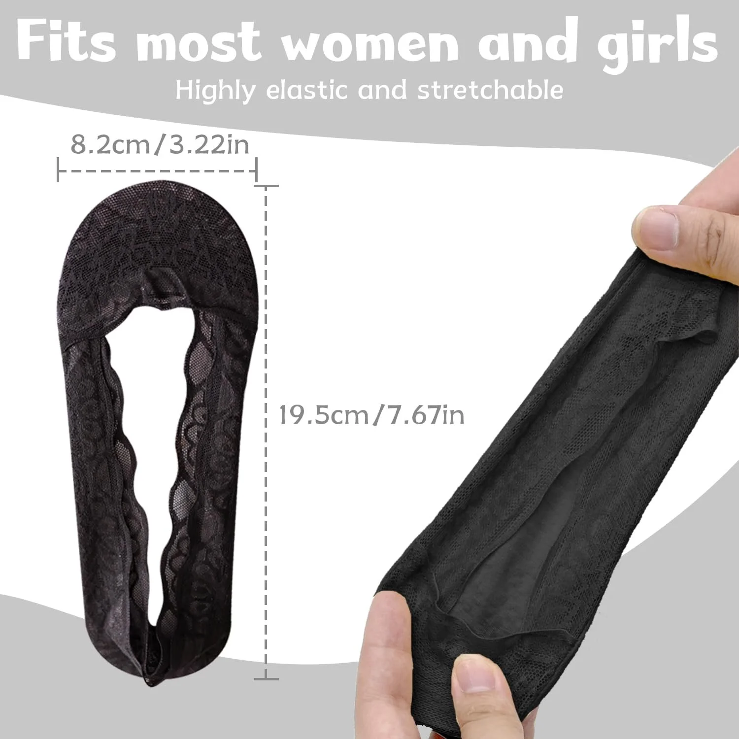 Шкарпетки-слідки  Без бренду Розмір 4-7 Чорний, 6 пар, фото №5