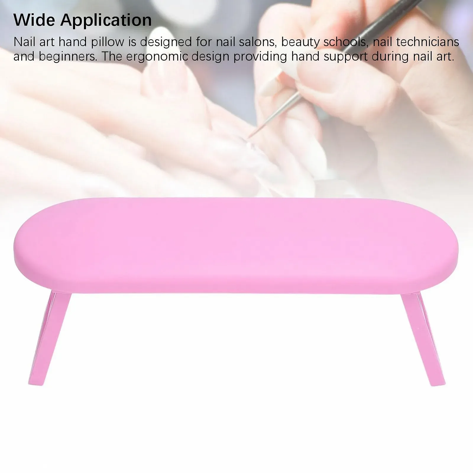 Подставка для рук маникюрная, 2 шт., пластиковая, складная, для салонов красоты, фото №3