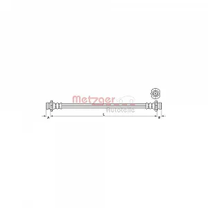 Тормозной шланг METZGER 4111583 NISSAN RENAULT задний мост слева внутренний - Фото 1