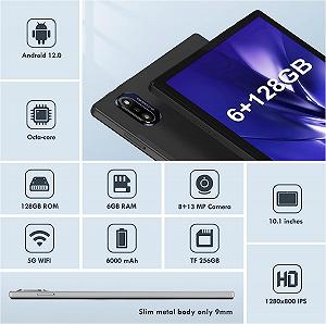 Планшет 10.1" Brillar T16 6/128GB 8 ядер Android 12 6000mAh Черный synthetic.ua - Фото 1