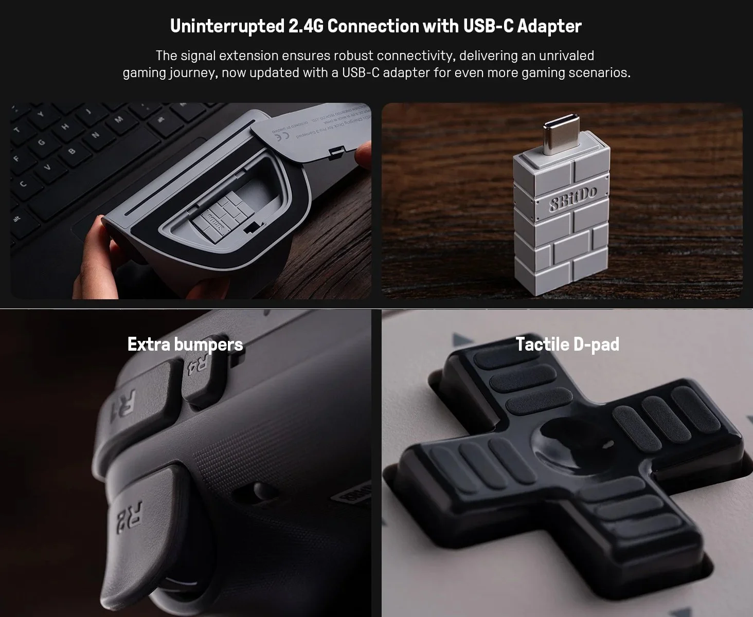 Геймпад 8Bitdo Pro 3 Windows/Android/Switch 2/macOS TMR Violet + Док-станция, фото №5