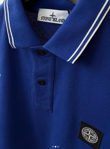 Футболка Stone Island Blue Polo Shirt L, фото №2