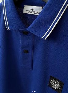 Футболка Stone Island Blue Polo Shirt L synthetic.ua - Фото 1