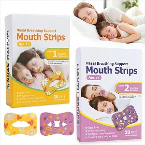 Пластирі для рота для сну 60 шт, М'яка стрічка - Фото 1