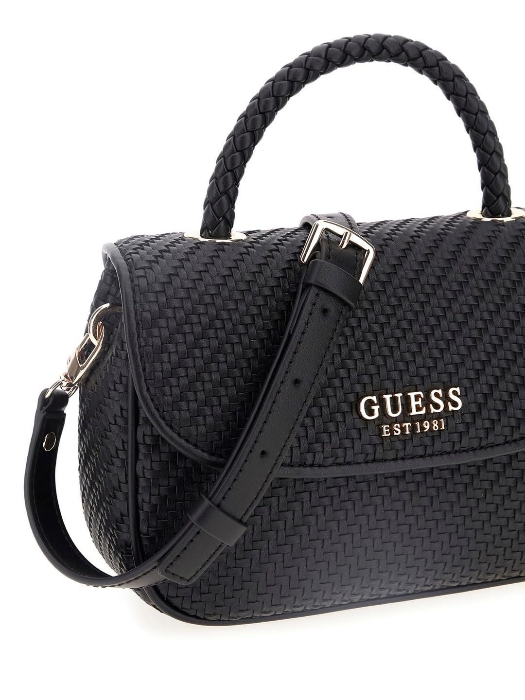 Сумка з верхньою ручкою GUESS Mirema Flap Black, фото №4
