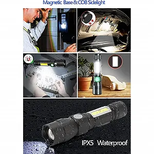 Ліхтар ViaGasaFamido Перезаряджуваний 395 Nm, Магнітний, 7 Режимів Освітлення, USB Зарядка, Алюмінієвий Сплав synthetic.ua - Фото 1