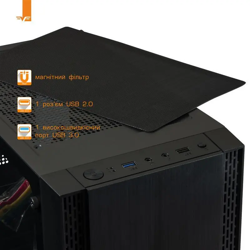 Корпус Frime Monolith Black USB 3.0 без БП (Monolith-U3-GLS-WP), фото №4