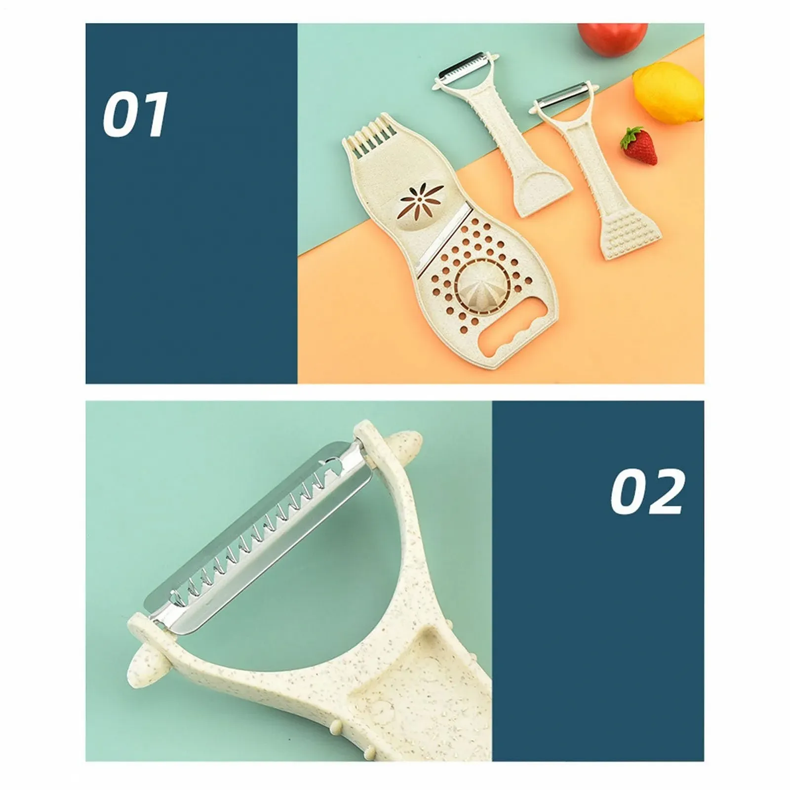 Ручна овочерізка для кухні, для овочів, з нековзною ручкою, фото №7