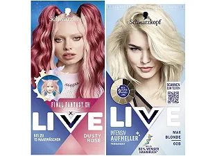 Напівперманентна фарба для волосся Ultra Brights LIVE Dusty Rose 087, 80 мл та освітлювач Schwarzkopf Live Brightener Max Blonde 00B, 142.5 мл, з ефектом проти жовтизни - Фото 1