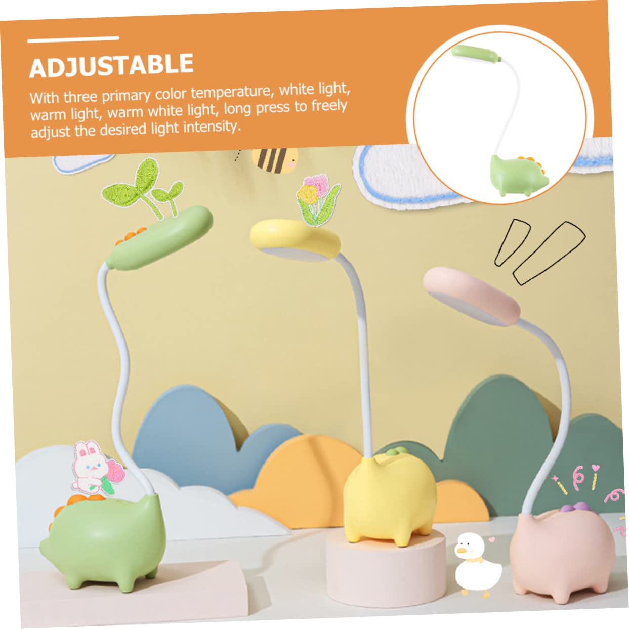 Нічник HOMSFOU Динозавр 5 шт., фото №6