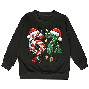 Модний дитячий світшот з принтом літер, круглим вирізом та довгими рукавами synthetic.ua - Фото 1