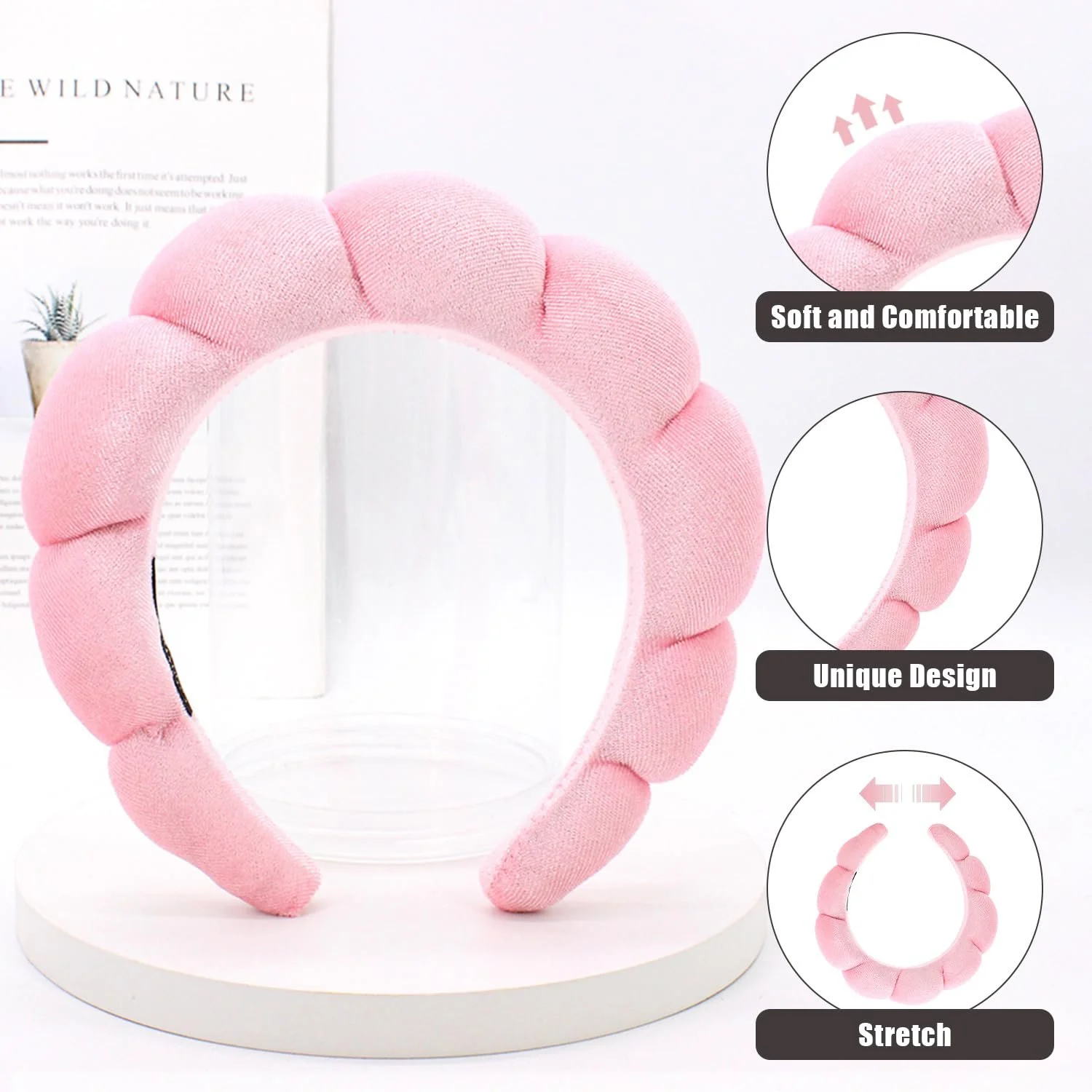 Набір косметичних обручів для волосся 2 шт, фото №3