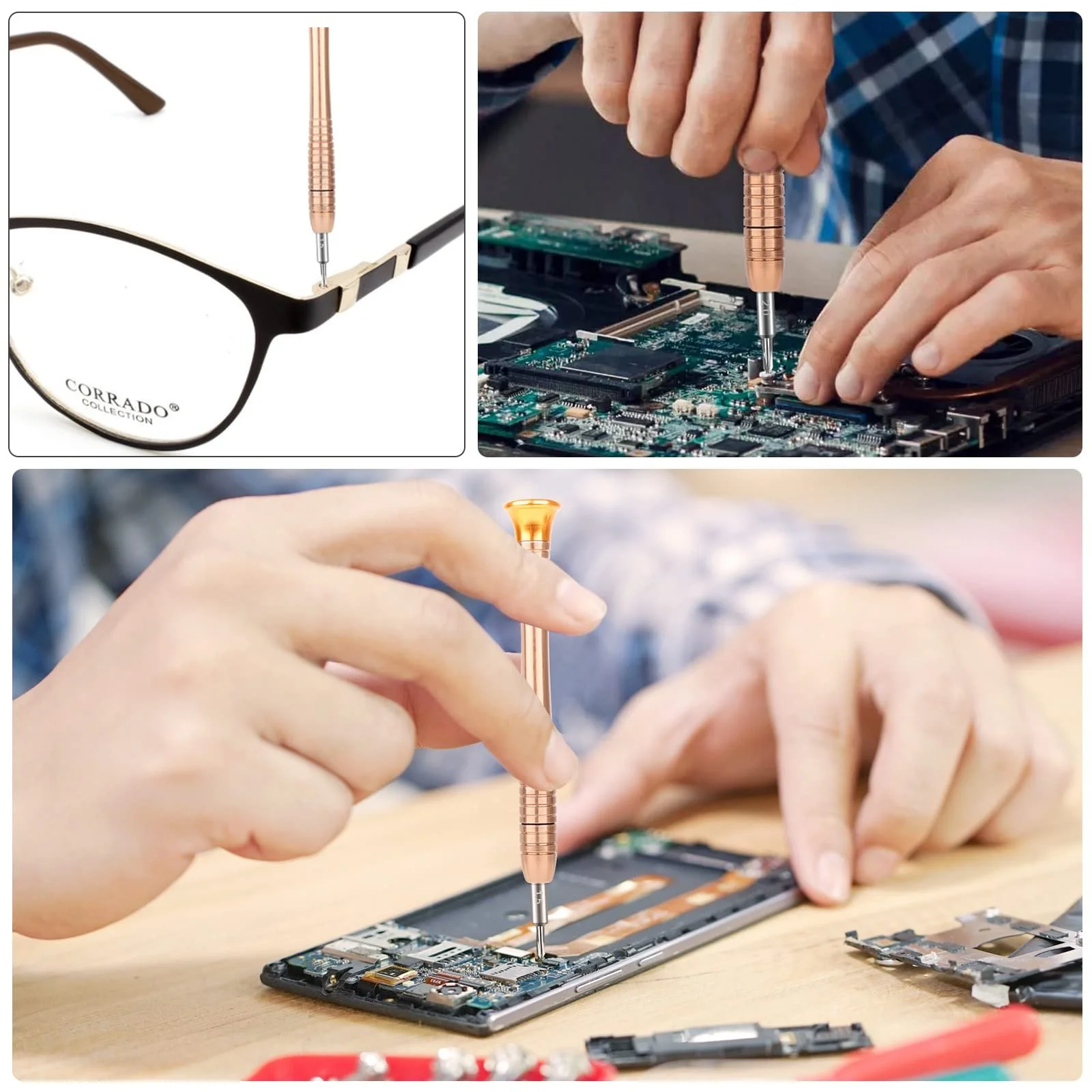 Набір викруток UKOFEW Precision Mechanics 25 in 1 з шкіряним футляром, фото №7