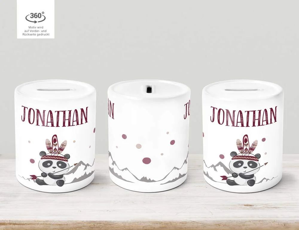 Скарбничка Panda Bear Boho Indian Керамічна, фото №2