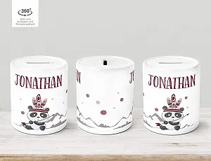 Скарбничка Panda Bear Boho Indian Керамічна synthetic.ua - Фото 1